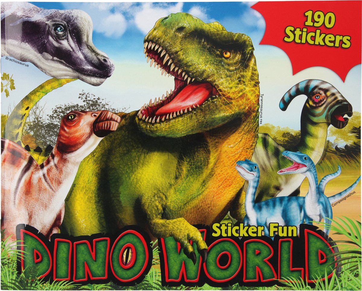 Cadeaus voor jongens van 4 jaar: een Dino stickerboek. 