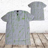 Heren t shirt wit met fel groen -Violento-XL-t-shirts heren