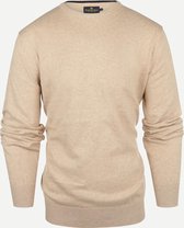 Steppin' Out Herfst/Winter 2021 Trui Cotton Cashmere Rneck Mannen - Regular Fit - Katoen - Beige (3XL)