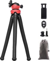 Garpex® 3 in 1 Flexibel Mini Statief voor Smartphone, Camera en GoPro – Draagbare Tripod met Bluetooth Afstandsbediening