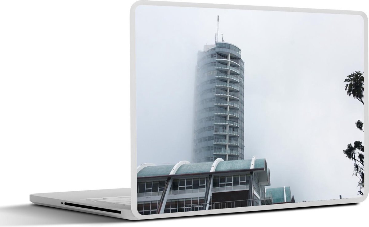 Afbeelding van product SleevesAndCases  Laptop sticker - 12.3 inch - Wolkenkrabber tussen mist hoofdstad Venezuela Caracas