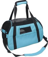 Nobleza Reistas voor Huisdieren - Transport tas - Dieren draagtas - L48 x B25 x H33 cm - L - blauw