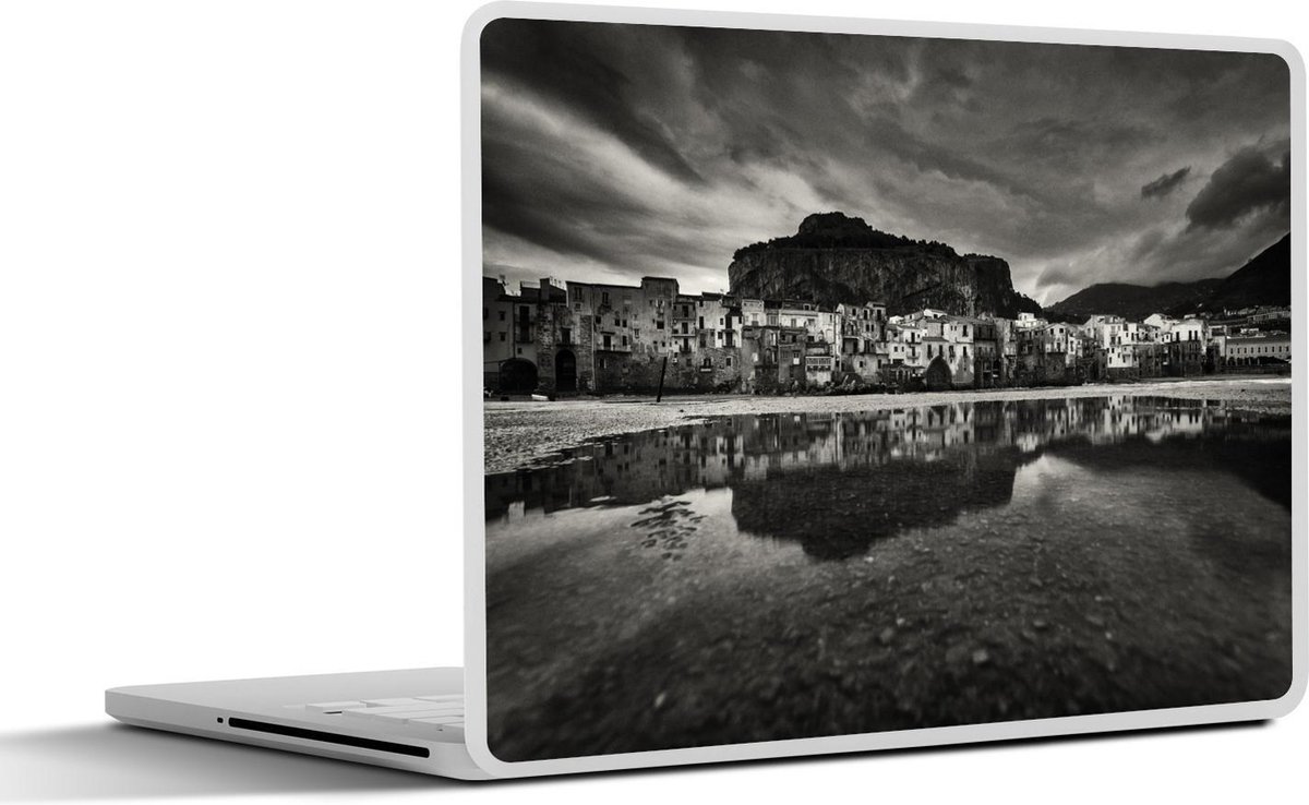 Afbeelding van product SleevesAndCases  Laptop sticker - 10.1 inch - Palermo - Zwart - Wit