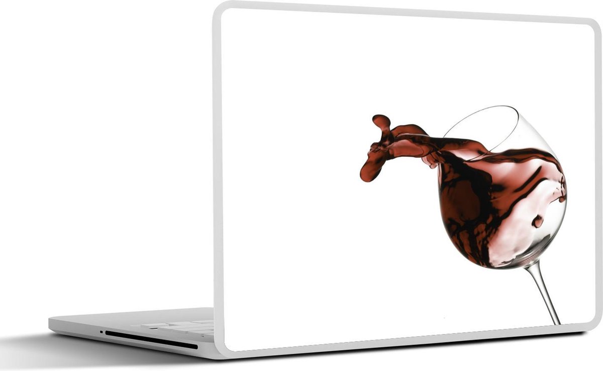Afbeelding van product SleevesAndCases  Laptop sticker - 10.1 inch - Rode wijn valt uit het glas