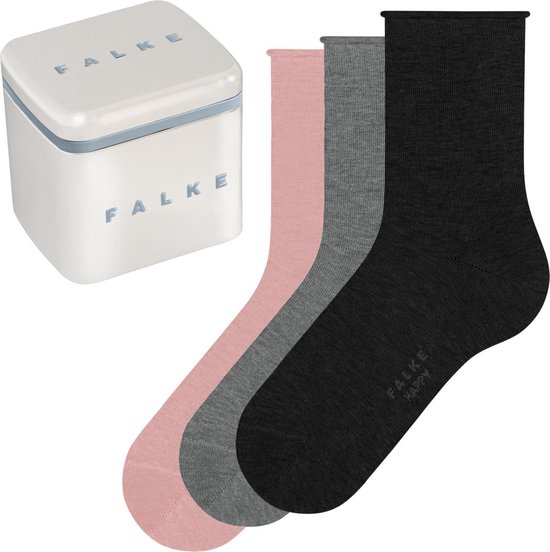 FALKE Happy Box 3-Pack Chaussettes Femme - Multicolore - Taille 35-38