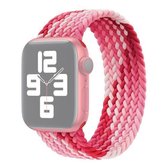 Vervangende horlogeband van nylon met enkele lus, maat: S 135 mm voor Apple Watch Series 6 & SE & 5 & 4 40 mm / 3 & 2 & 1 38 mm (aardbeirood)