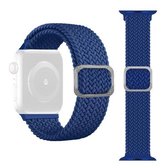 Gesp Gevlochten Elastische Band Horlogeband Voor Apple Watch Series 6 & SE & & 5 & 4 40mm/3 & 2 & 1 38mm (Blauw)