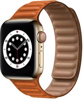 PU leren solo band - bruin - Geschikt voor Apple Watch