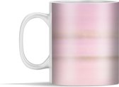 Mok - Flamingo's vliegen met een roze achtergrond - 350 ml - Beker