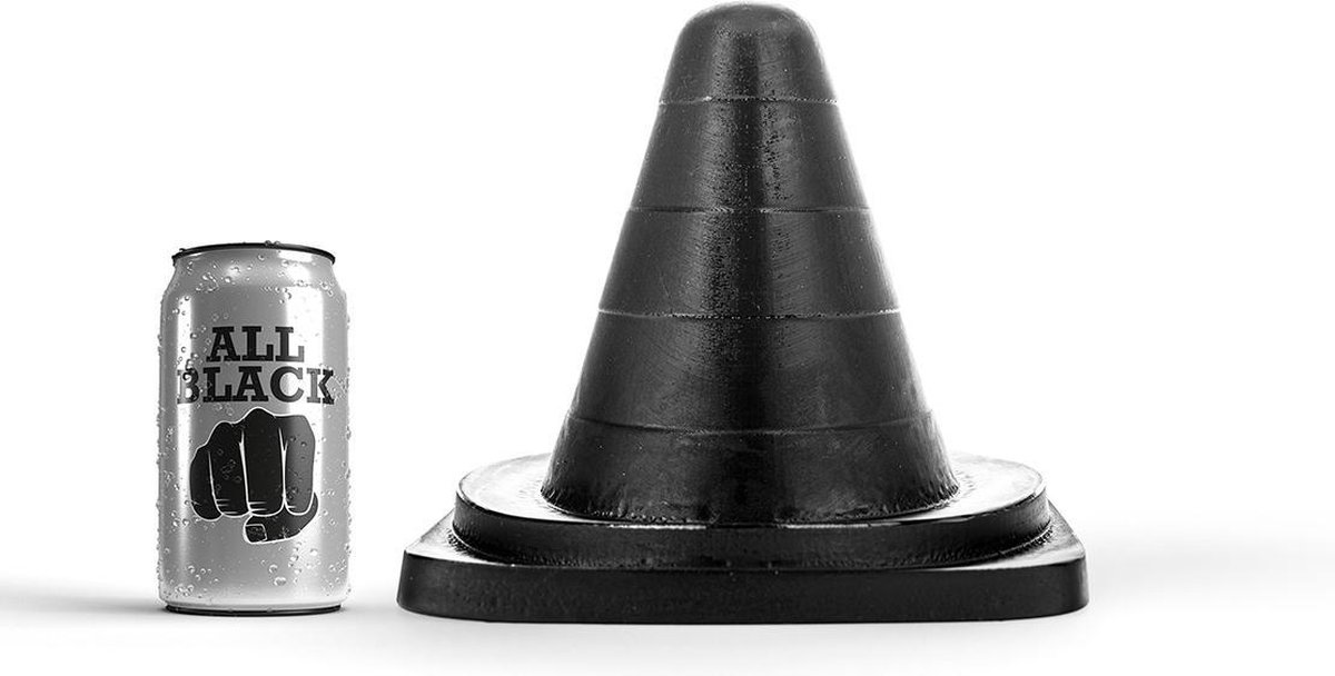 Goedkoopste All Black Prisma Buttplug 19 cm - zwart