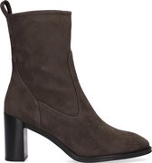 Unisa Until Enkellaarsjes - Enkelboots met rits - Dames - Taupe - Maat 37