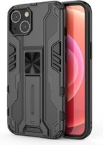 Supersonic PC + TPU schokbestendige beschermhoes met houder voor iPhone 13 (zwart)