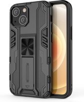 Supersonic PC + TPU schokbestendige beschermhoes met houder voor iPhone 13 mini (zwart)