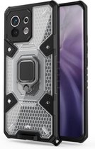 Voor Xiaomi Mi 11 Space PC + TPU-ringhouder beschermhoes (wit)