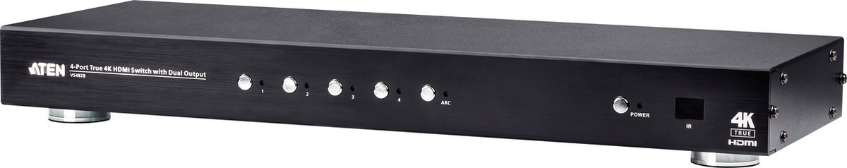 ATEN 4-poorts True 4K HDMI-schakelaar met dubbele output
