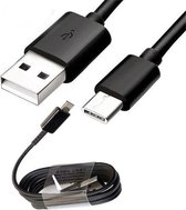 USB-C Data- en Laadkabel - Kabel - Oplaadkabel - Type C Naar USB-A - Oplaadsnoer Telefoon - Laptop - Samsung Galaxy - Huawei - Oppo - Sony - OnePlus – 1 Meter - Zwartit
