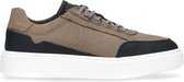 Sacha - Heren - Khaki leren sneakers - Maat 42