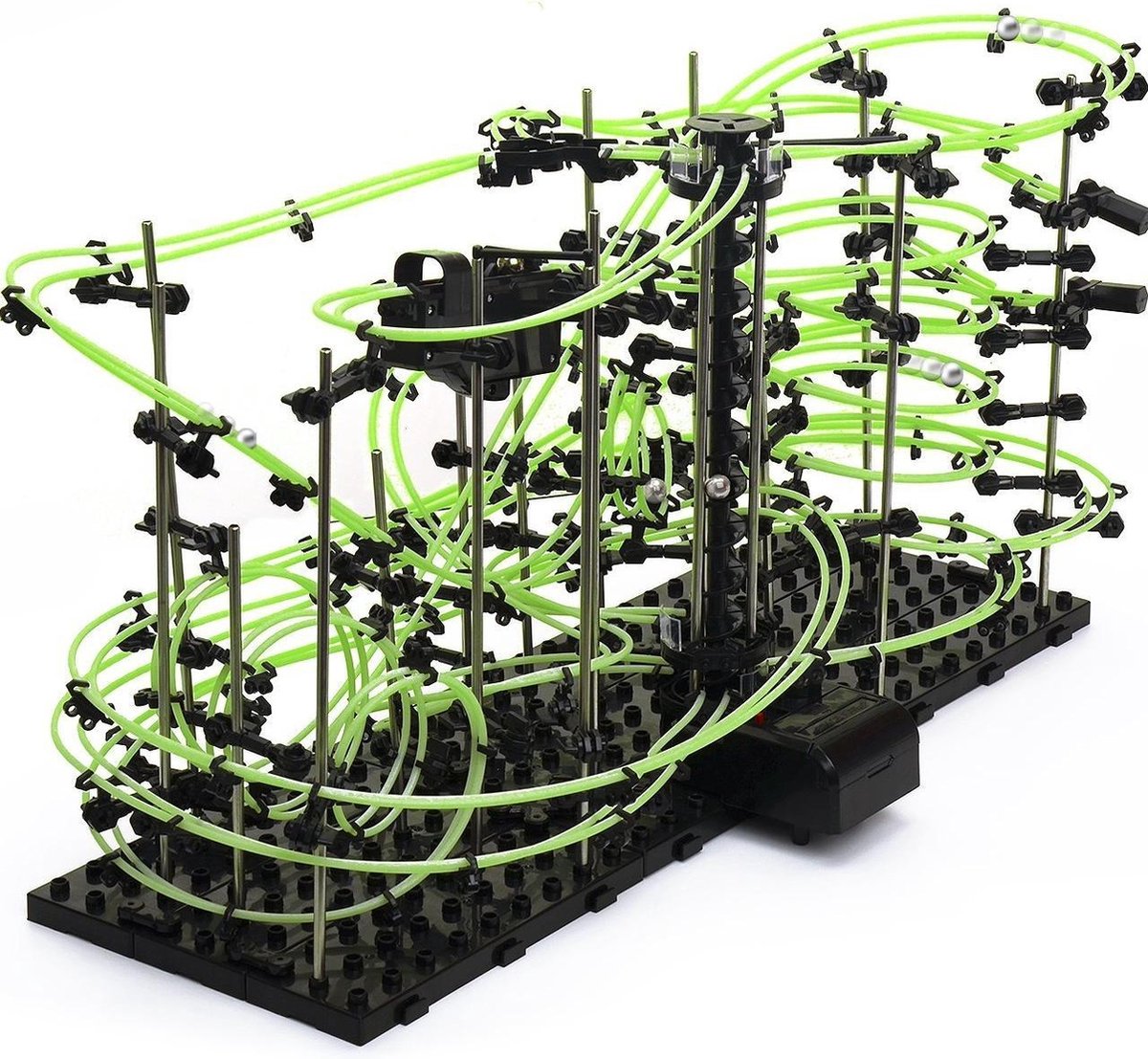 CKB Ltd - SpaceRail - Knikkerbaan - Knikkers Achtbaan - Knikkerspel - Glow in the Dark - Oneindig - Level 4