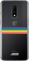 6F hoesje - geschikt voor OnePlus 7 -  Transparant TPU Case - #LGBT - Horizontal #ffffff