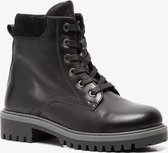 Hush Puppies leren jongens veterboots - Zwart - Maat 33 - Echt leer