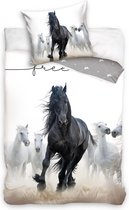 Animal Pictures Dekbedovertrek Fries Paard - Eenpersoons - 140  x 200 cm - Katoen