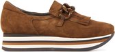 Softwaves Sneakers Dames - Lage sneakers / Damesschoenen - Suède - 7.78.08     -  Cognac - Maat 38.5