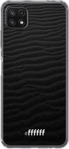 6F hoesje - geschikt voor Samsung Galaxy A22 5G -  Transparant TPU Case - Black Beach #ffffff