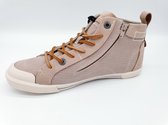 Yellow cab foxy w leren dames sneakers taupe - Maat 40