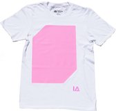 IA Interactief Glow T-Shirt voor Kinderen - Super Roze Gloed - Wit - Maat 104
