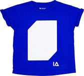 IA Interactief Glow T-Shirt voor Kinderen - Super Groene Gloed - Donkerblauw - Maat 140