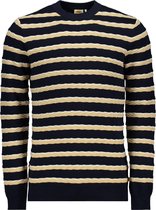 Kultivate Trui Kn Herringbone 2101030802 Dark Navy 319 Mannen Maat - S