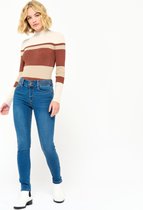 LOLALIZA Skinny jeans met push up - Blauw - Maat 48