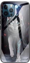 Gehard glas + TPU-randbeschermhoes voor iPhone 13 Pro (Wolf)