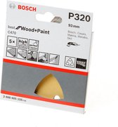Bosch Accessories EXPERT C470 2608900830 Papier de verre Delta Perforé (lxl) 93 mm x 93 mm 5 pièce(s)