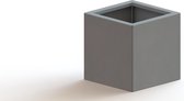 MySteel Verzinkt staal plantenbak Miami 400x400 Bodemplaat + 4 wielen (50kg per wiel)  - Hoogte: 600mm