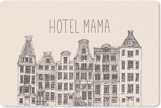 Bureau onderlegger - Muismat - Bureau mat - Hotel mama - Spreuken - Quotes - Moeder - 60x40 cm