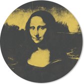 Muismat - Mousepad - Rond - Mona Lisa - Leonardo da Vinci - Kunst - 20x20 cm - Ronde muismat