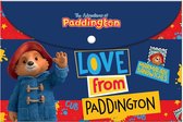 Paddington Elastomap Love Junior 31 X 22 Cm A4 Blauw/rood