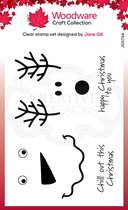 Woodware Clear stamp - Kerst - Sneeuwpop en hert- A6 - Polymeer