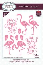 Creative Expressions Stans - Flamingo's - Diverse formaten - Set van 10