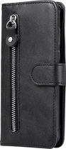 Hoesje geschikt voor Samsung Galaxy S10 - Bookcase - Pasjeshouder - Portemonnee - Rits - Kunstleer - Zwart
