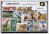 Giraffen – Luxe postzegel pakket (A6 formaat) - collectie van 50 verschillende postzegels van giraffen – kan als ansichtkaart in een A6 envelop. Authentiek cadeau - kado - kaart -