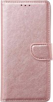 Portemonnee Book Case Hoesje Geschikt voor: Motorola Moto E6S & Moto E6i -  rose goud