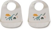 Tilda Silicone Bib 2-Pack Dino Sandy Mix | Liewood