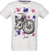 DEELUXE Biker-T-shirt met bloemenprint REFINED White