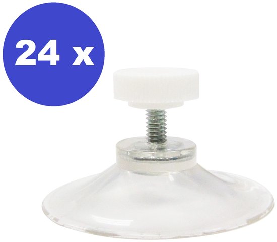 24 x ventouse 50 mm avec filetage M4x10 + écrou blanc