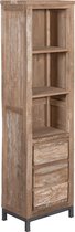 Boekenkast - veneti? bookcase 3 drws. - bruin - 50x35x180