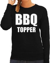 BBQ topper bbq / barbecue sweater zwart - cadeau trui voor dames - verjaardag / moederdag kado L