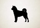 Akita - Silhouette hond - S - 45x48cm - Zwart - wanddecoratie