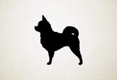 Pomchi - Silhouette hond - M - 62x60cm - Zwart - wanddecoratie
